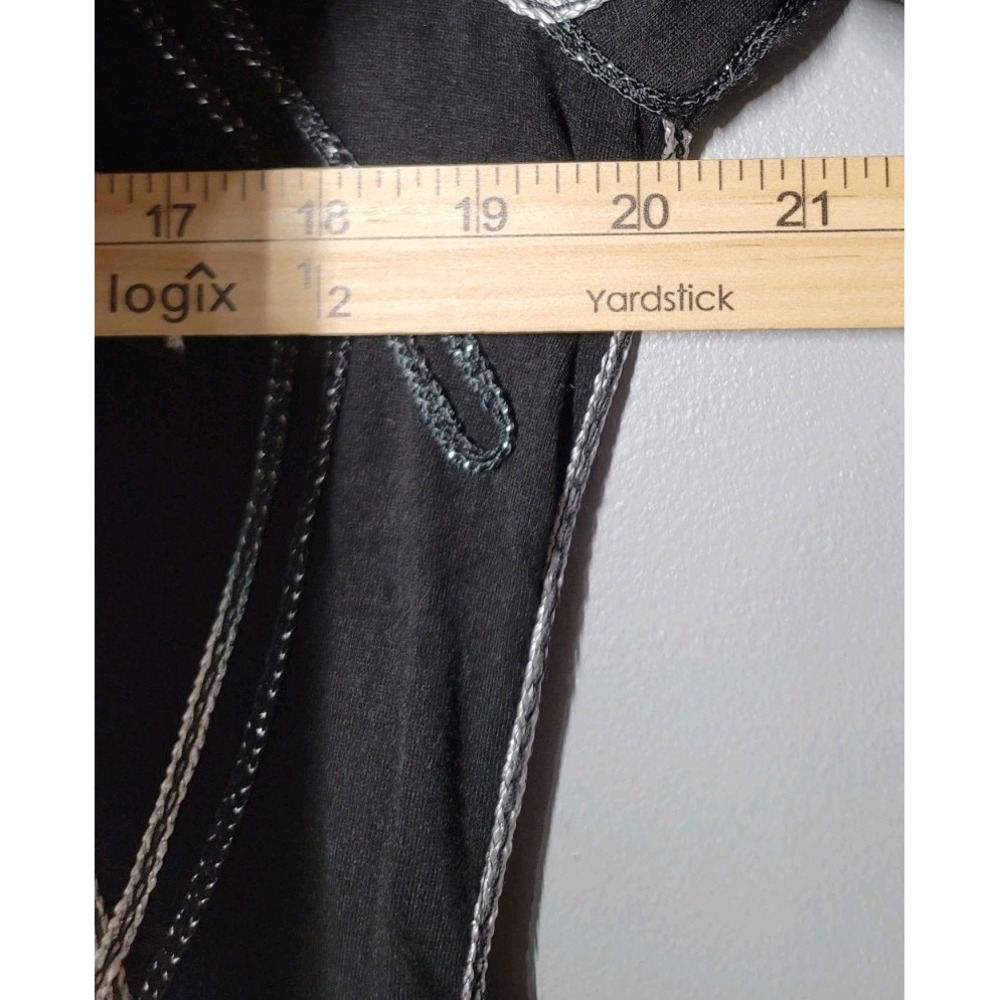 Objects D'art Womens Size Medium Black Blouse Embroidered V Neck - Picture 4 of 6